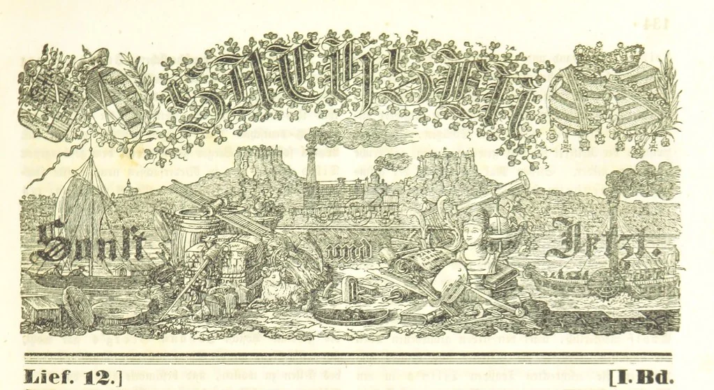 An illustration from Sachsen sonst und jetzt. Historisches Werk ... Mit Beiträgen von W. Schäfer, C. A. L. Friedrich, F. Lubojatzky u. m. A. Nebst 54 lithographirten Beilagen, 1847, leaf 207