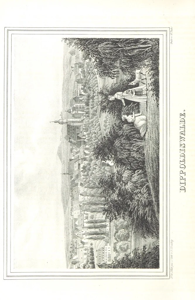 An illustration from Sachsen sonst und jetzt. Historisches Werk ... Mit Beiträgen von W. Schäfer, C. A. L. Friedrich, F. Lubojatzky u. m. A. Nebst 54 lithographirten Beilagen, 1847, leaf 24