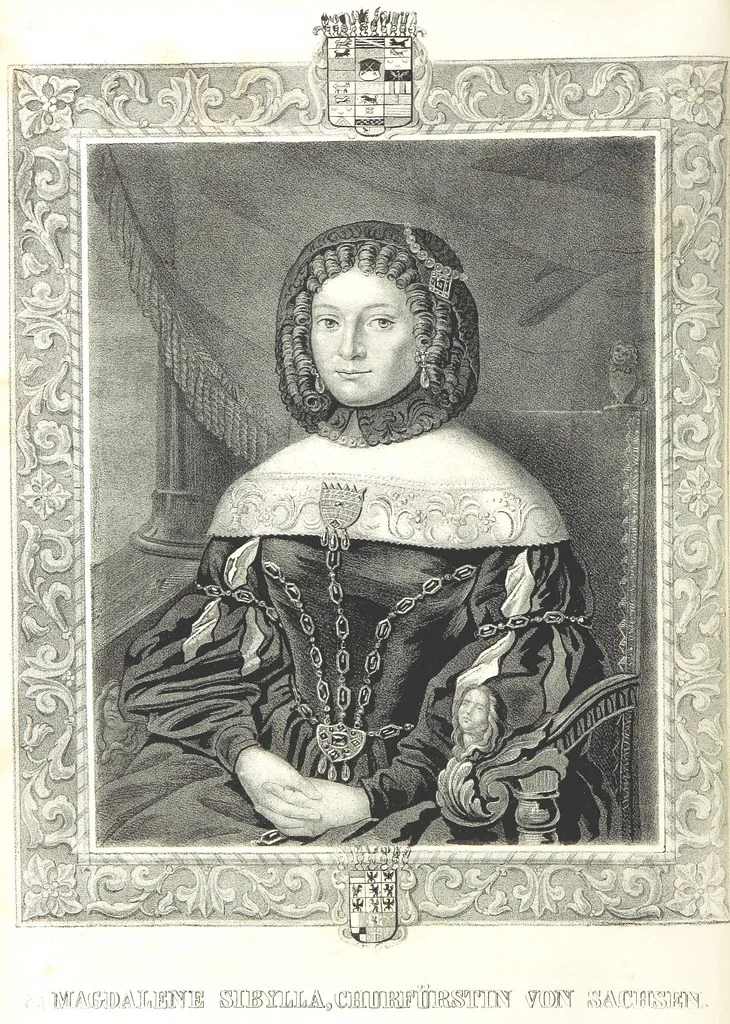 An illustration from Sachsen sonst und jetzt. Historisches Werk ... Mit Beiträgen von W. Schäfer, C. A. L. Friedrich, F. Lubojatzky u. m. A. Nebst 54 lithographirten Beilagen, 1847, leaf 28