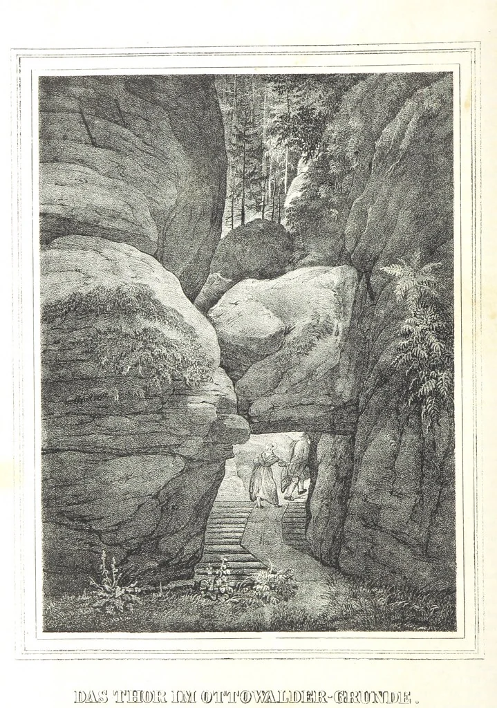 An illustration from Sachsen sonst und jetzt. Historisches Werk ... Mit Beiträgen von W. Schäfer, C. A. L. Friedrich, F. Lubojatzky u. m. A. Nebst 54 lithographirten Beilagen, 1847, leaf 58