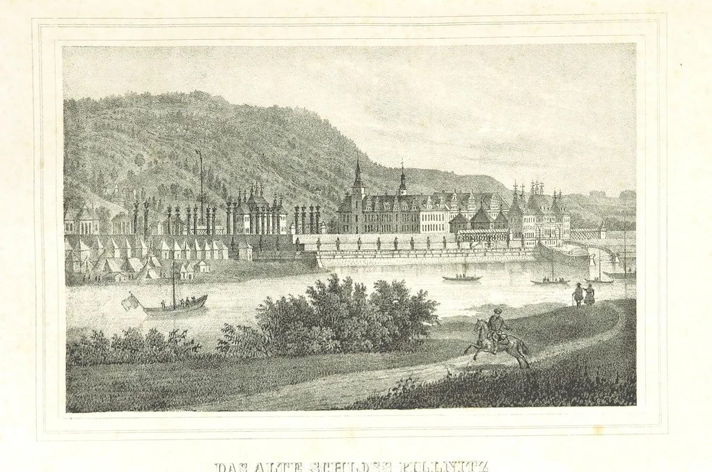 An illustration from Sachsen sonst und jetzt. Historisches Werk ... Mit Beiträgen von W. Schäfer, C. A. L. Friedrich, F. Lubojatzky u. m. A. Nebst 54 lithographirten Beilagen, 1847, leaf 75