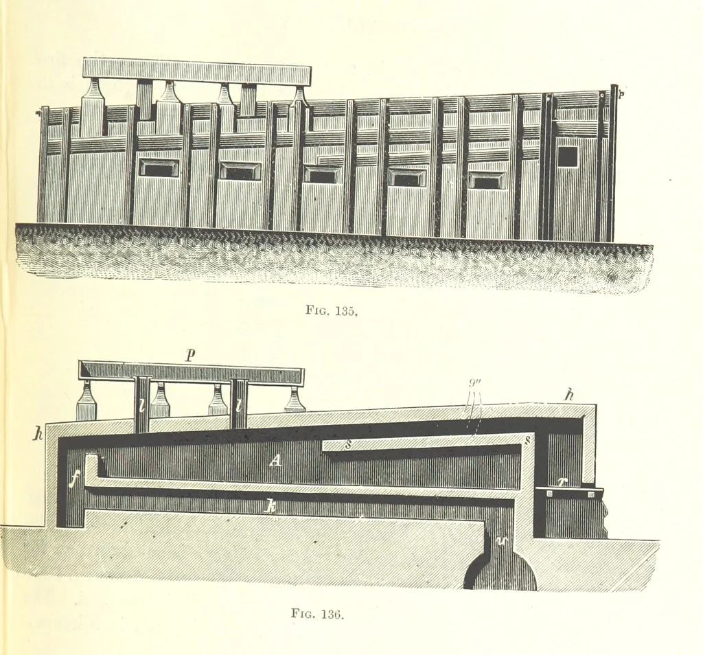 An illustration from Handbook of Metallurgy ... Translated by H. Louis, 1898, leaf 243