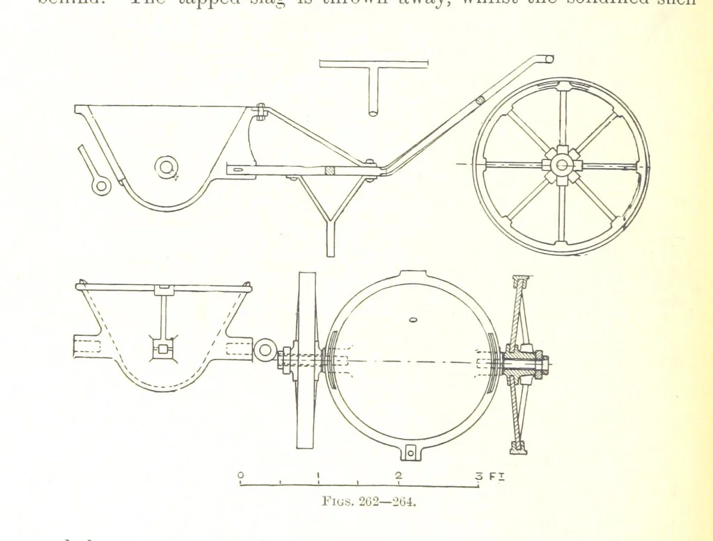 An illustration from Handbook of Metallurgy ... Translated by H. Louis, 1898, leaf 400