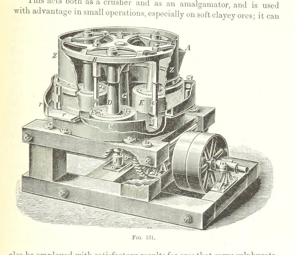 An illustration from Handbook of Metallurgy ... Translated by H. Louis, 1898, leaf 793