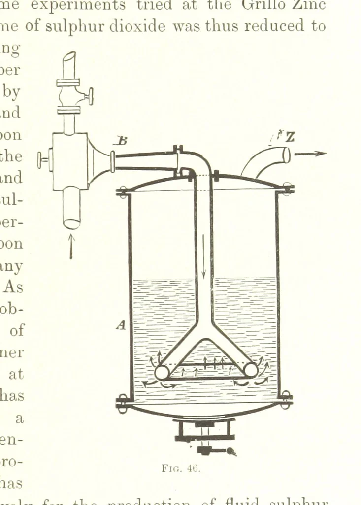 An illustration from Handbook of Metallurgy ... Translated by H. Louis, 1898, leaf 103