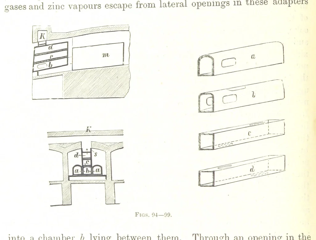An illustration from Handbook of Metallurgy ... Translated by H. Louis, 1898, leaf 156