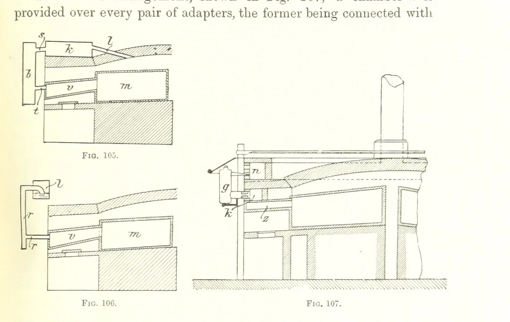 An illustration from Handbook of Metallurgy ... Translated by H. Louis, 1898, leaf 161