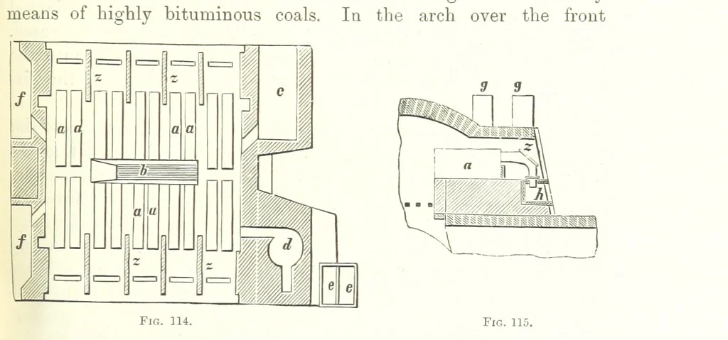 An illustration from Handbook of Metallurgy ... Translated by H. Louis, 1898, leaf 165