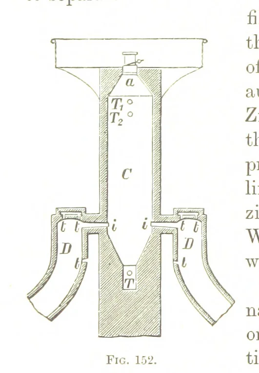 An illustration from Handbook of Metallurgy ... Translated by H. Louis, 1898, leaf 210
