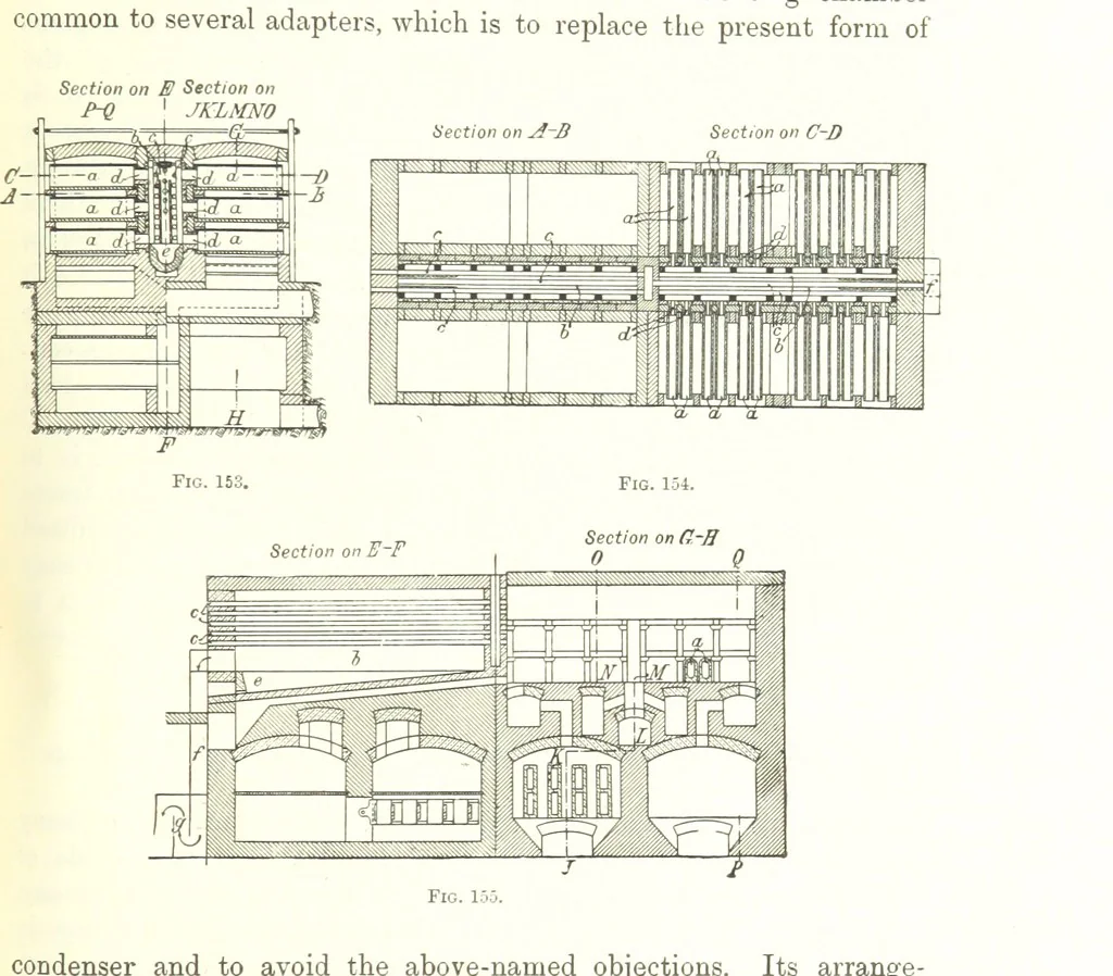 An illustration from Handbook of Metallurgy ... Translated by H. Louis, 1898, leaf 213