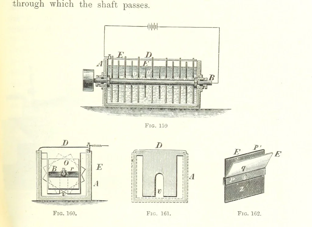 An illustration from Handbook of Metallurgy ... Translated by H. Louis, 1898, leaf 243