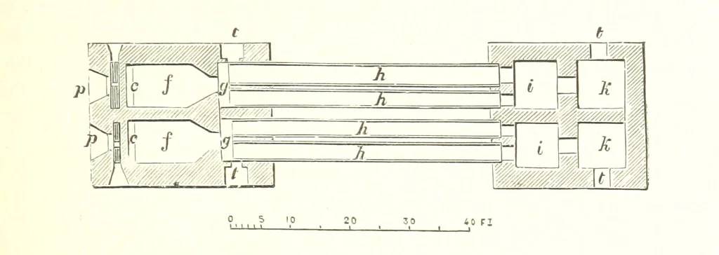 An illustration from Handbook of Metallurgy ... Translated by H. Louis, 1898, leaf 331