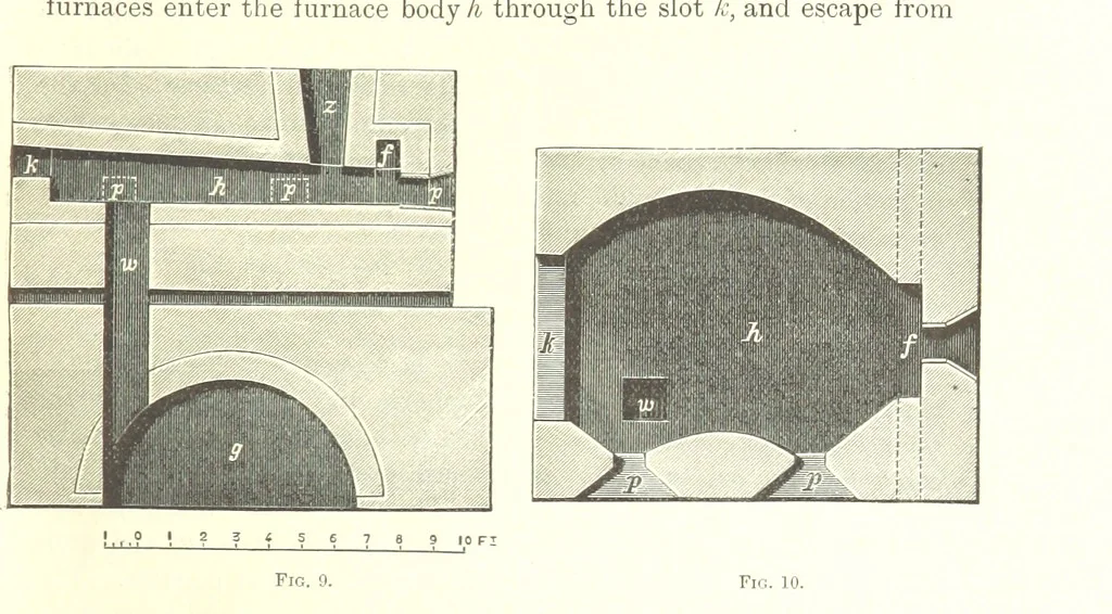 An illustration from Handbook of Metallurgy ... Translated by H. Louis, 1898, leaf 51