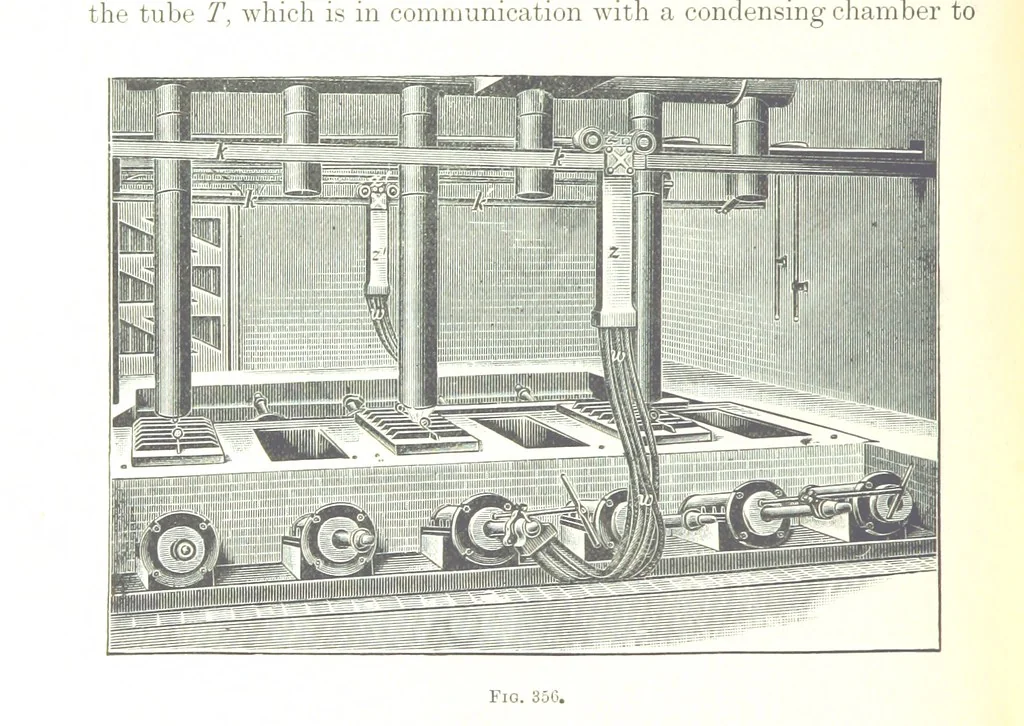 An illustration from Handbook of Metallurgy ... Translated by H. Louis, 1898, leaf 682
