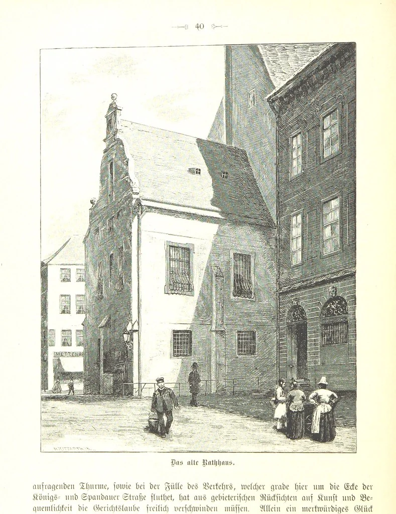 An illustration from Aus Alt-Berlin. Stille Ecken und Winkel der Reichshauptstadt in kulturhistorischen Schilderungen, etc, 1891, leaf 56