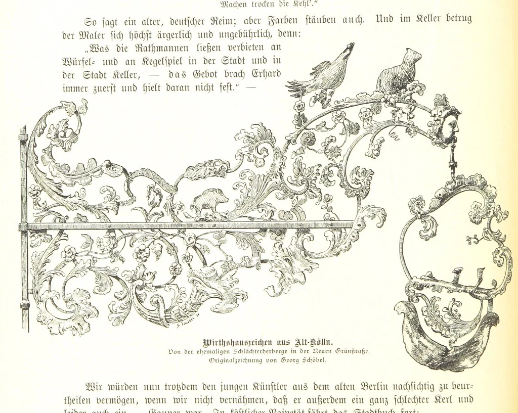 An illustration from Aus Alt-Berlin. Stille Ecken und Winkel der Reichshauptstadt in kulturhistorischen Schilderungen, etc, 1891, leaf 72