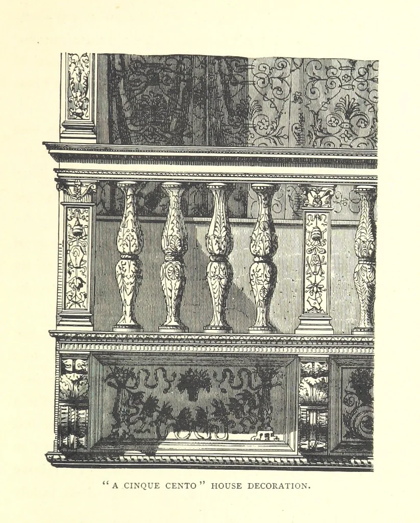 An illustration from Tuscan Studies and Sketches. ... Illustrated, 1887, leaf 135