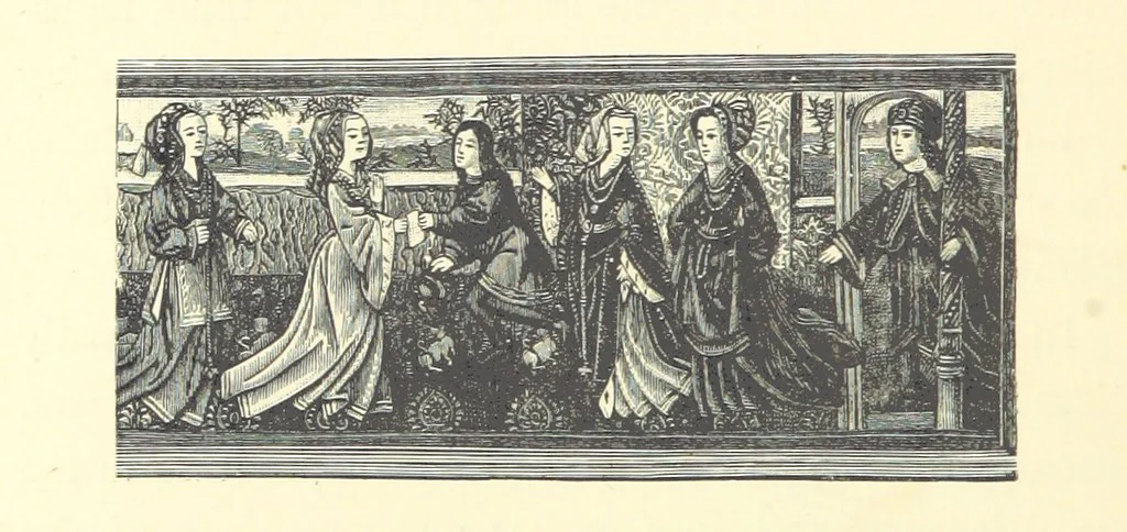An illustration from Tuscan Studies and Sketches. ... Illustrated, 1887, leaf 162