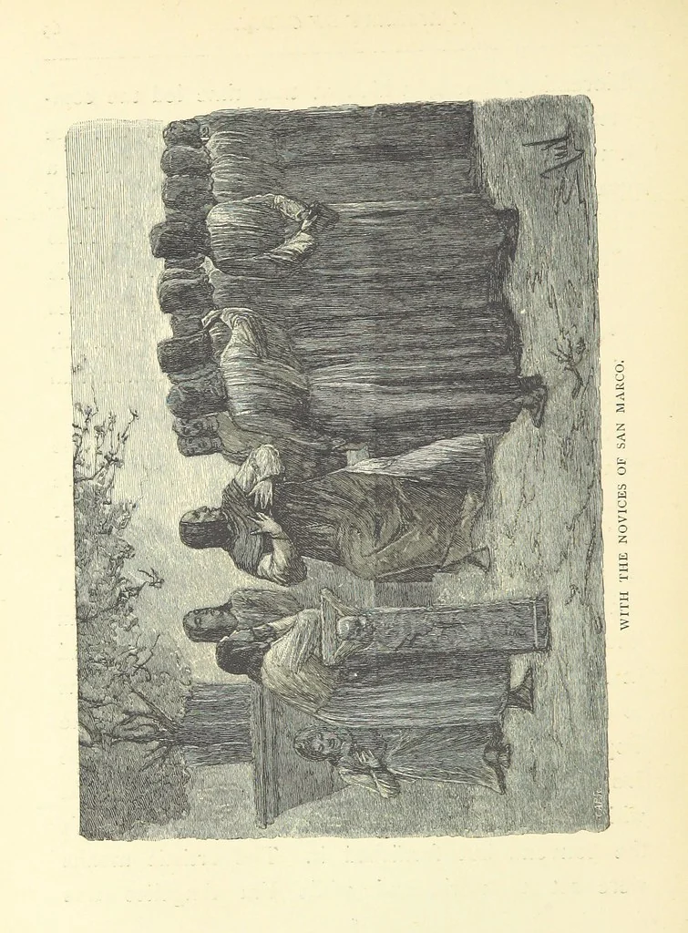 An illustration from Tuscan Studies and Sketches. ... Illustrated, 1887, leaf 70