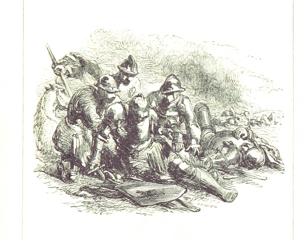 An illustration from The Poetical Works of Sir Walter Scott ... With a memoir of the author. Illustrated by many engravings, etc, 1857, leaf 245