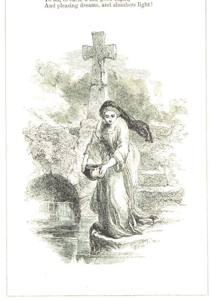 An illustration from The Poetical Works of Sir Walter Scott ... With a memoir of the author. Illustrated by many engravings, etc, 1857, leaf 246