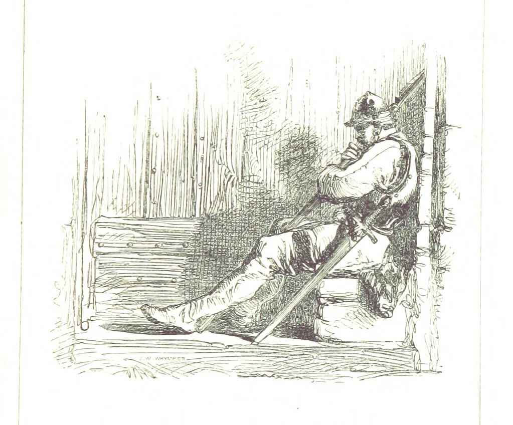 An illustration from The Poetical Works of Sir Walter Scott ... With a memoir of the author. Illustrated by many engravings, etc, 1857, leaf 383