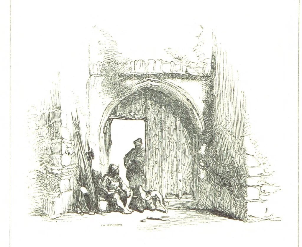 An illustration from The Poetical Works of Sir Walter Scott ... With a memoir of the author. Illustrated by many engravings, etc, 1857, leaf 390