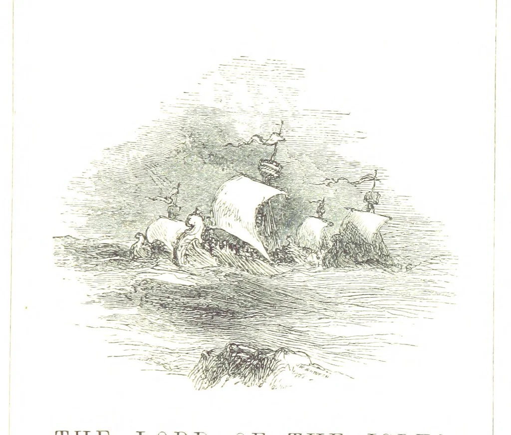 An illustration from The Poetical Works of Sir Walter Scott ... With a memoir of the author. Illustrated by many engravings, etc, 1857, leaf 497