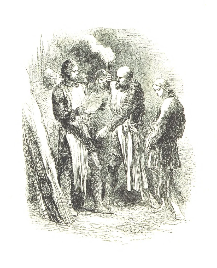 An illustration from The Poetical Works of Sir Walter Scott ... With a memoir of the author. Illustrated by many engravings, etc, 1857, leaf 502