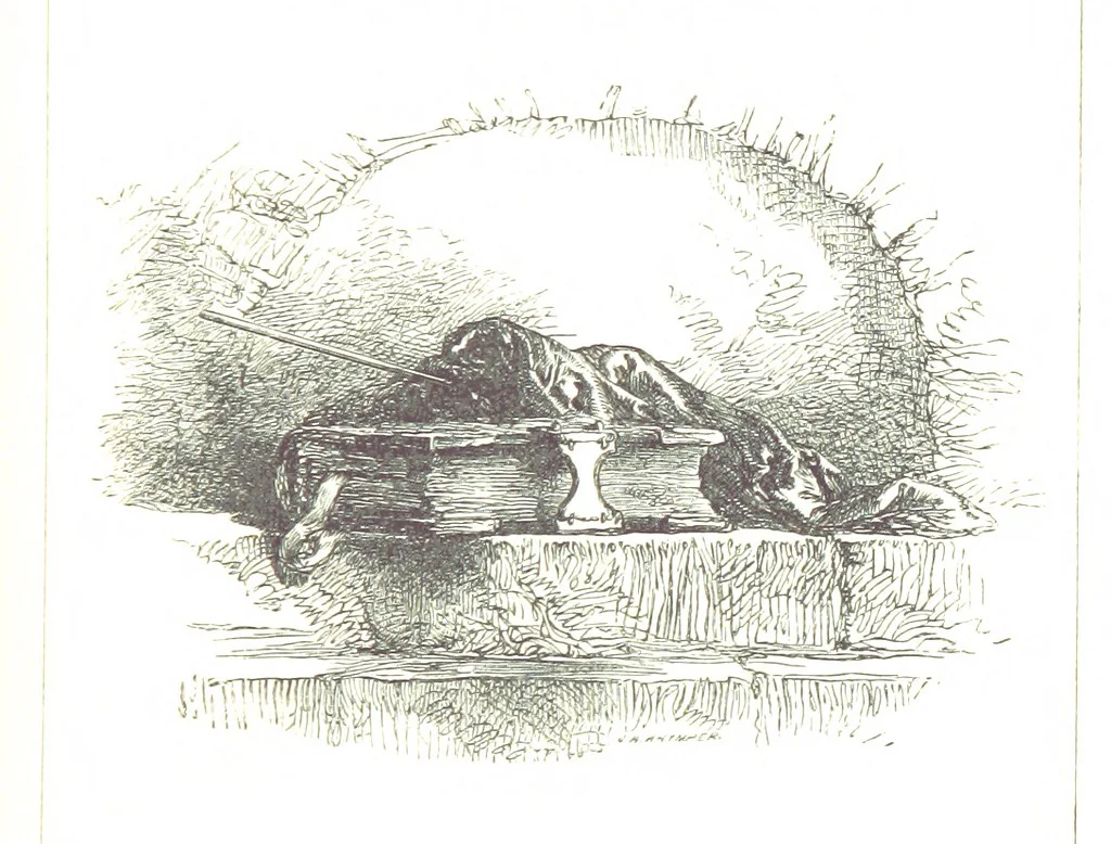 An illustration from The Poetical Works of Sir Walter Scott ... With a memoir of the author. Illustrated by many engravings, etc, 1857, leaf 677