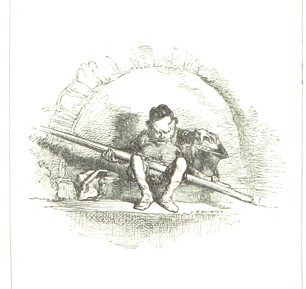 An illustration from The Poetical Works of Sir Walter Scott ... With a memoir of the author. Illustrated by many engravings, etc, 1857, leaf 688