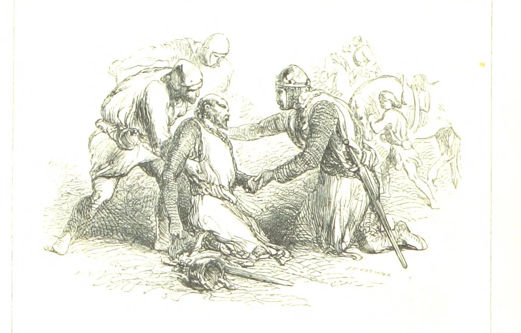 An illustration from The Poetical Works of Sir Walter Scott ... With a memoir of the author. Illustrated by many engravings, etc, 1857, leaf 760