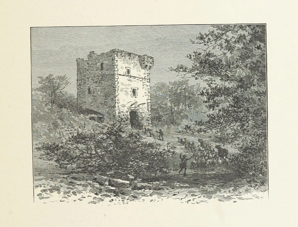 An illustration from The Lay of the Last Minstrel. By Sir Walter Scott. With notes and a chronological summary of his life, and index, 1887, leaf 117