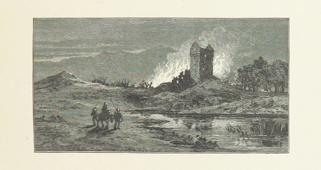 An illustration from The Lay of the Last Minstrel. By Sir Walter Scott. With notes and a chronological summary of his life, and index, 1887, leaf 119