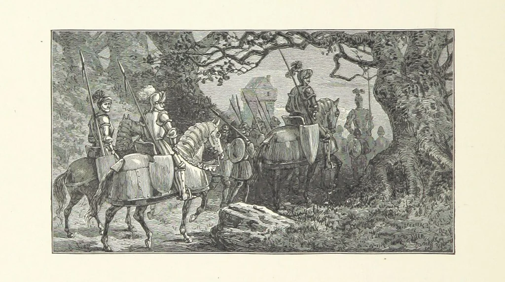 An illustration from The Lay of the Last Minstrel. By Sir Walter Scott. With notes and a chronological summary of his life, and index, 1887, leaf 126