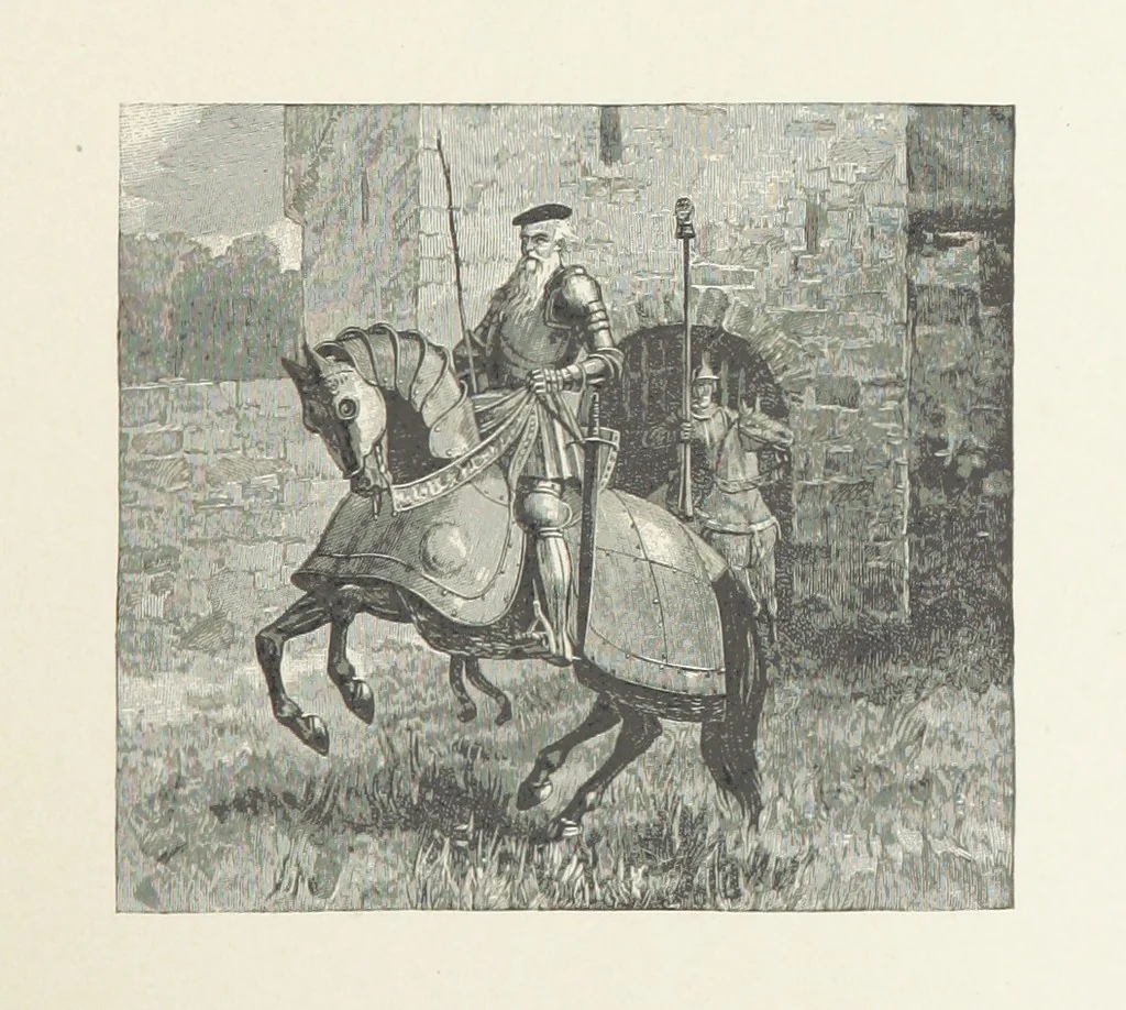 An illustration from The Lay of the Last Minstrel. By Sir Walter Scott. With notes and a chronological summary of his life, and index, 1887, leaf 133