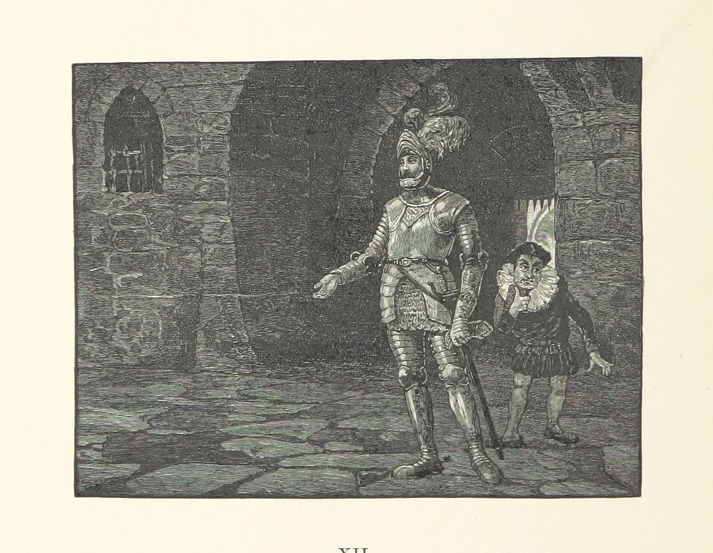 An illustration from The Lay of the Last Minstrel. By Sir Walter Scott. With notes and a chronological summary of his life, and index, 1887, leaf 158