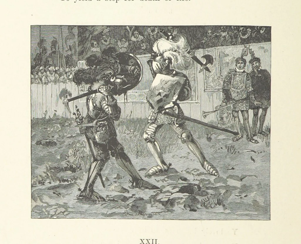 An illustration from The Lay of the Last Minstrel. By Sir Walter Scott. With notes and a chronological summary of his life, and index, 1887, leaf 166