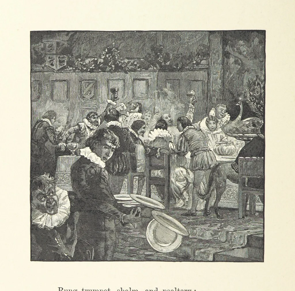 An illustration from The Lay of the Last Minstrel. By Sir Walter Scott. With notes and a chronological summary of his life, and index, 1887, leaf 184