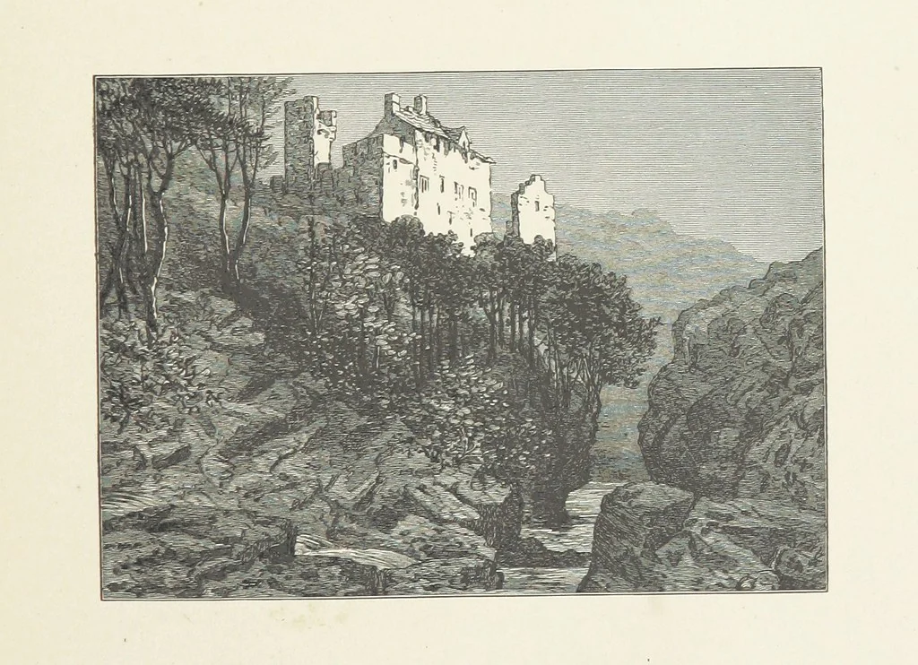 An illustration from The Lay of the Last Minstrel. By Sir Walter Scott. With notes and a chronological summary of his life, and index, 1887, leaf 199