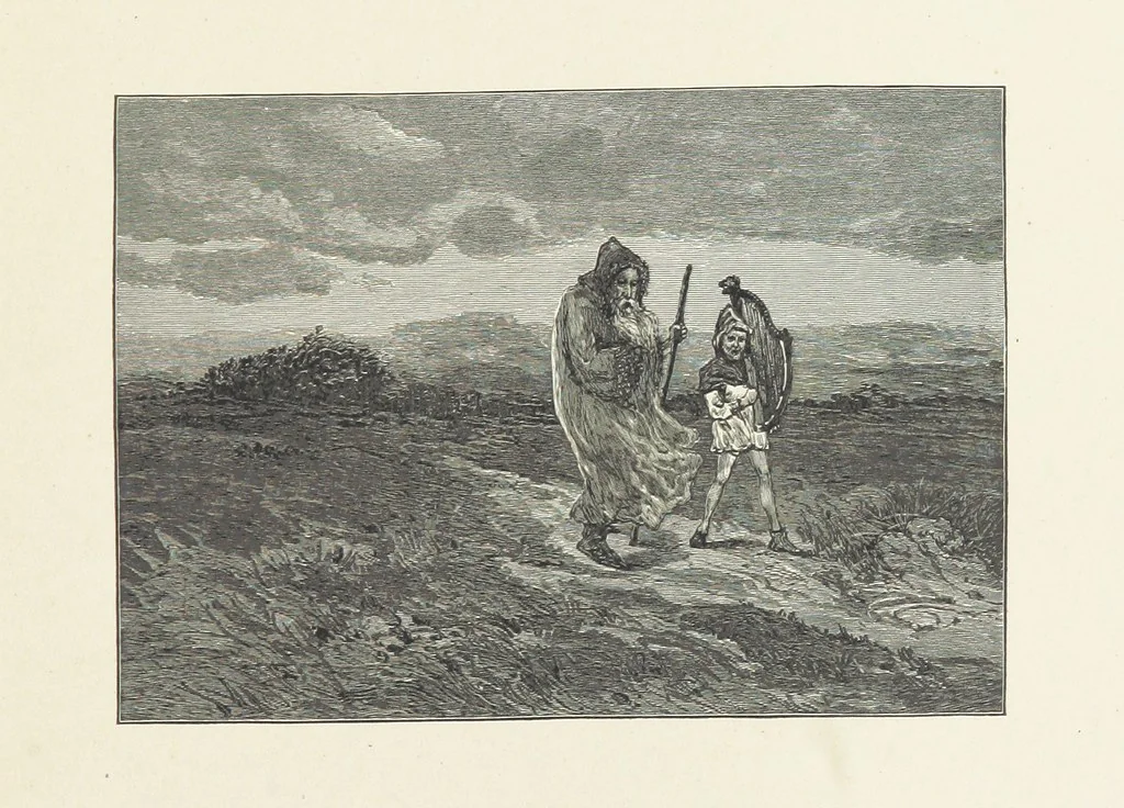 An illustration from The Lay of the Last Minstrel. By Sir Walter Scott. With notes and a chronological summary of his life, and index, 1887, leaf 27
