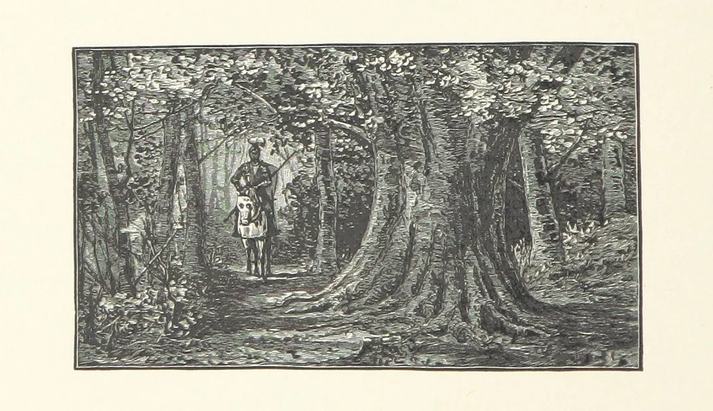 An illustration from The Lay of the Last Minstrel. By Sir Walter Scott. With notes and a chronological summary of his life, and index, 1887, leaf 48