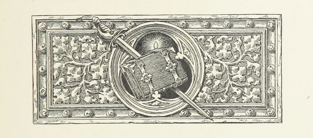 An illustration from The Lay of the Last Minstrel. By Sir Walter Scott. With notes and a chronological summary of his life, and index, 1887, leaf 57