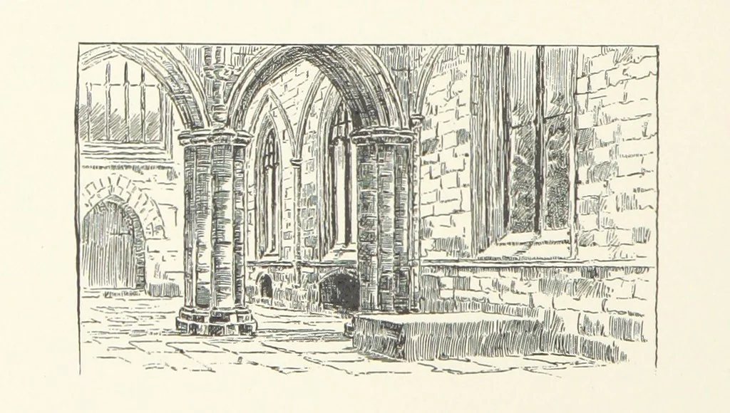 An illustration from The Lay of the Last Minstrel. By Sir Walter Scott. With notes and a chronological summary of his life, and index, 1887, leaf 64
