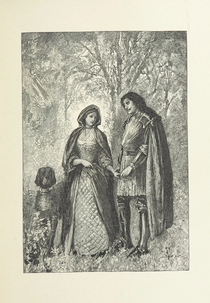 An illustration from The Lay of the Last Minstrel. By Sir Walter Scott. With notes and a chronological summary of his life, and index, 1887, leaf 77