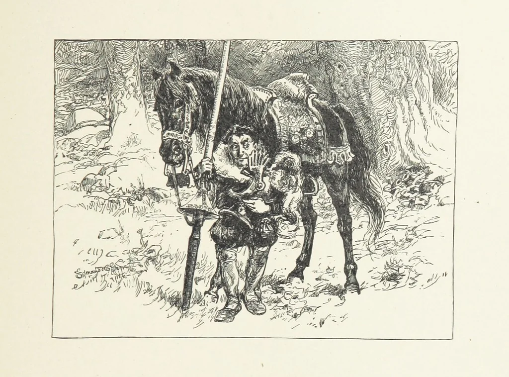 An illustration from The Lay of the Last Minstrel. By Sir Walter Scott. With notes and a chronological summary of his life, and index, 1887, leaf 79