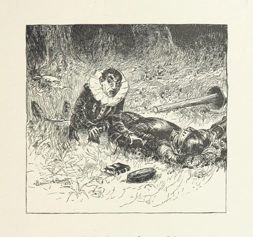 An illustration from The Lay of the Last Minstrel. By Sir Walter Scott. With notes and a chronological summary of his life, and index, 1887, leaf 93