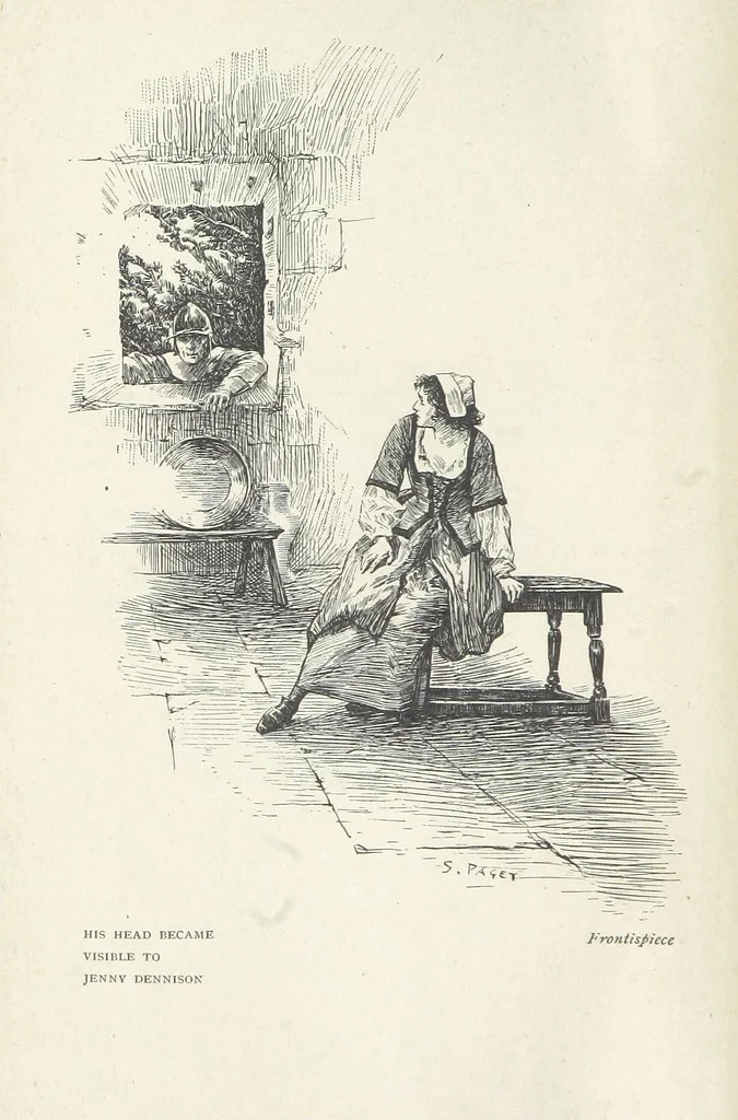 An illustration from Old Mortality ... With sixteen illustrations by Sidney Paget, 1898, leaf 10