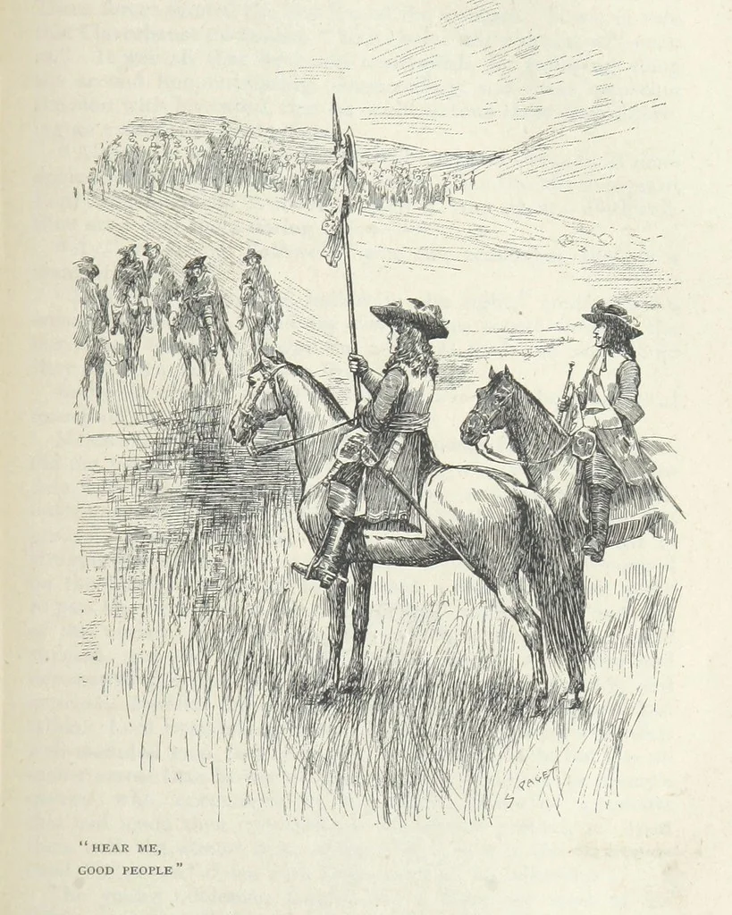 An illustration from Old Mortality ... With sixteen illustrations by Sidney Paget, 1898, leaf 181