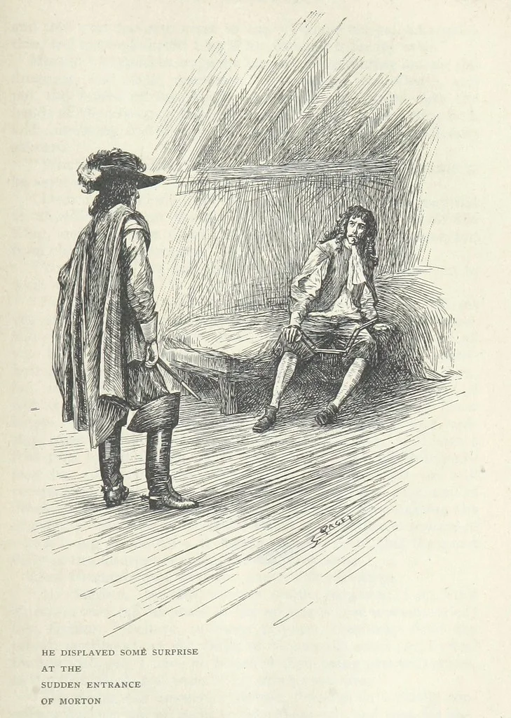 An illustration from Old Mortality ... With sixteen illustrations by Sidney Paget, 1898, leaf 283